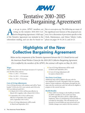 apwu collective bargaining agreement